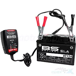 Akkulaturi 6V-12V, 2Ah - 40Ah akuille, geeli-, standardi-, litium-, AGM-akut, yleismallinen, BS Battery BA10