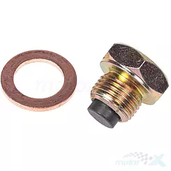 Öljyn tyhjennystulppa magneetilla, kierre M12x1.5mm, tiivisteen kanssa, TEC