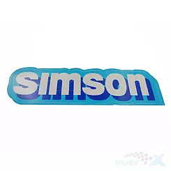 Polttoainesäiliön tarra sininen Simson