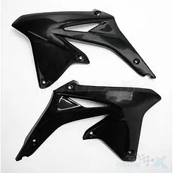 UFO Plast Suzuki RMZ 450 08-17 mustat jäähdyttimen suojukset