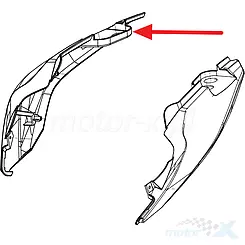 Takakate oikea yläosa, vihreä fluo U600, Benelli BN 125