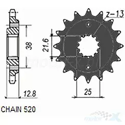 Sunstar SUNF359 eturatas, 14 hammasta