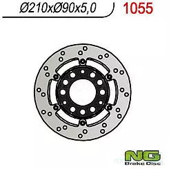 NG 1055 kelluva jarrulevy