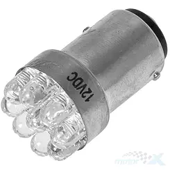 Takavalo polttimo, parkki, jarru, BAY15D, 12V, 9xLED, punainen