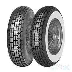 Skootterin rengas Mitas 4.00-8C B-13 66J TT 4PR WWW VALKOINEN REUNUS etu/taka
