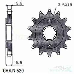 Sunstar eturatas SUNF308, 14 hammasta