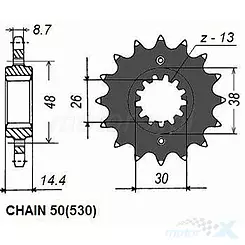 Sunstar SUNF512 eturatas, 16 hammasta