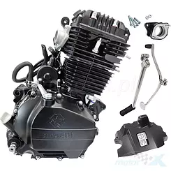 Moottori, täydellinen 250cc, musta, 5 vaihdetta, Moretti Parts (Zongshen) ZS166FMM 250 4T AC