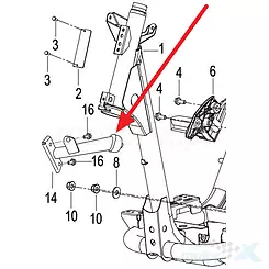 Keeway Urbanblade -tukivarsi 08110B7700XW