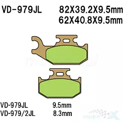 Vesrah Organic VD-979/2 -jarrupalat