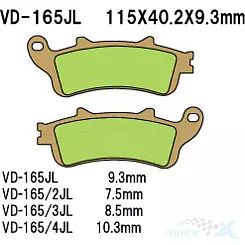 Vesrah Sintered Metal VD-165/2JL -jarrupalat